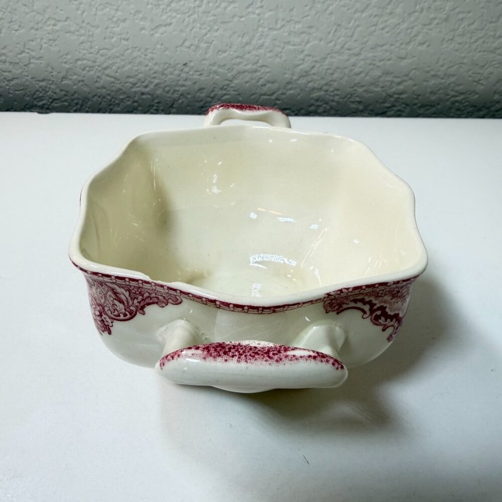 🏰 VTG Johnson Brothers "Old Britain Castles" Open Sugar Bowl Pink/Red *READ* 🏰 - Picture 4 of 16